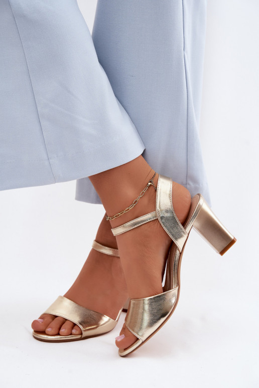 Sergio Leone SK861 Damen-Pumpsandalen in Gold