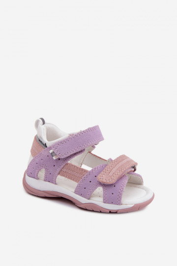 Haut INildledersandalen für Kinder Bartek 84409-66 Violette Farbe