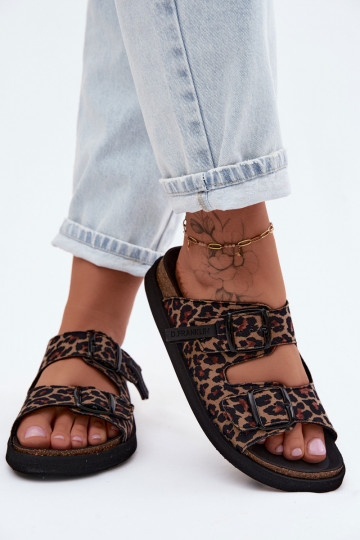 D.Franklin DFSH407011 Damen-Platformslipper mit Leopardenmuster 2