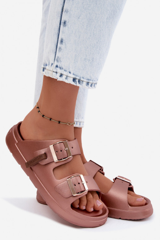 Leichte Damenschuhe mit Schnallen D.Franklin DFSH413002 roségold