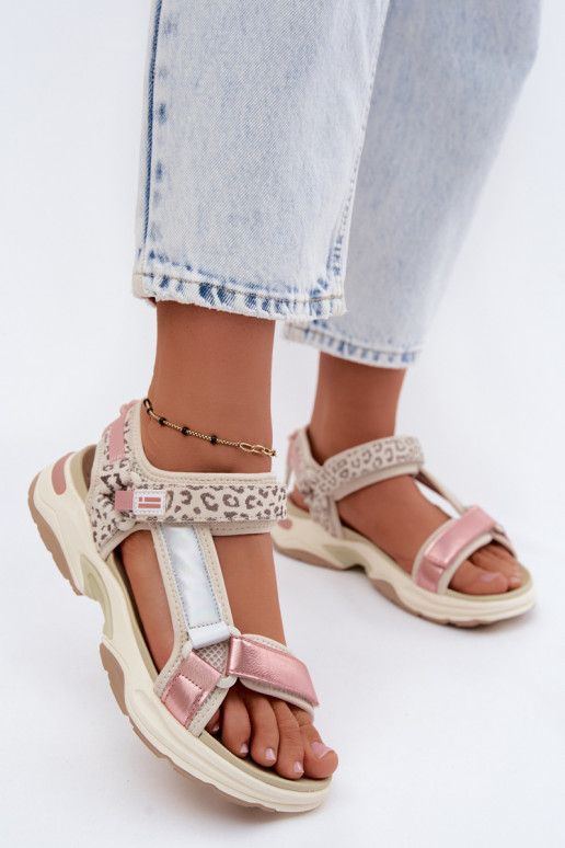 Damenledersandalen D.Franklin DFSH406006 pink