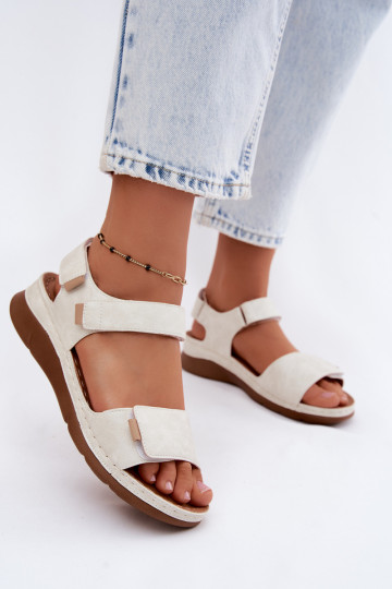 Damen-Platformsandalen in Weiß Linora 2