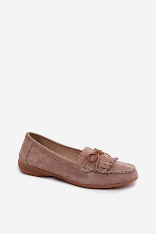 Mokassins für DamenErmöglichtturalnego aus INildlederu Beige Vantae