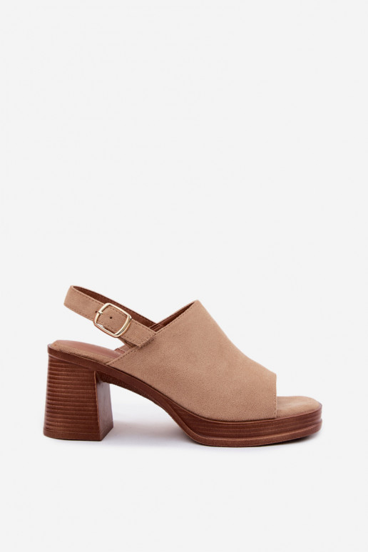 Damen-Sandalen mit hohen AbsätzenImitacji aus INildlederu Beige Eclipse