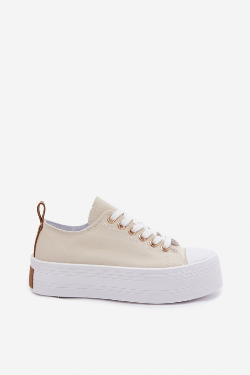 Freizeitschuhe mit einer Plattform Beige Amalfi