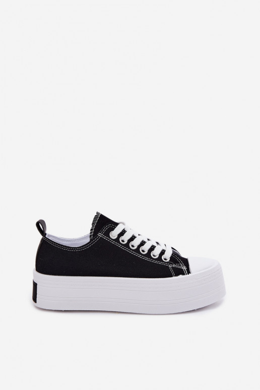Freizeitschuhe mit einer Plattform schZuarze Farbe Amalfi