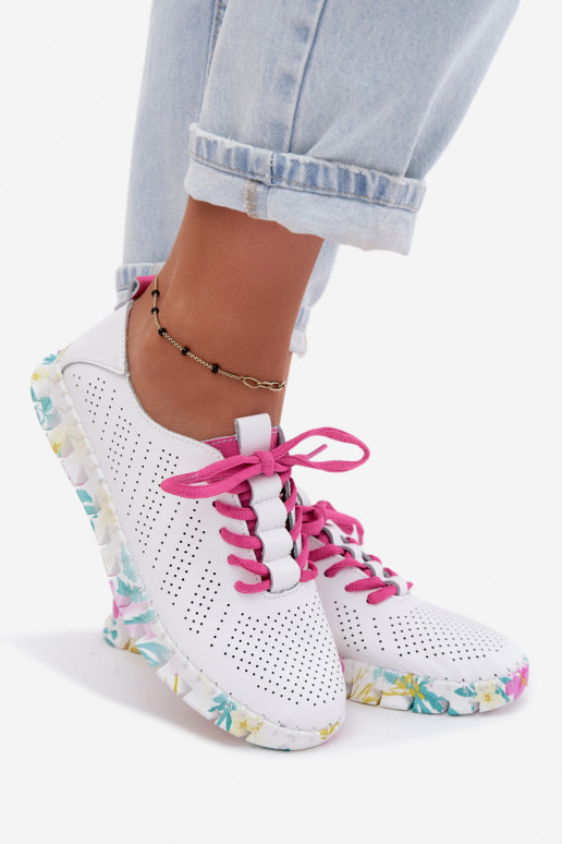 Haut Schuhe Feminin mit Schnürsenkeln Zueiße Farbe Cadiz