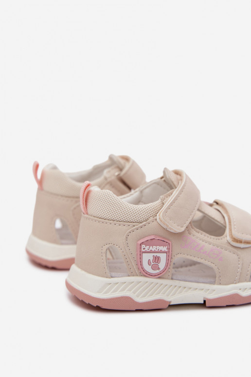 Sandalen für Kinder mit Klebeverschlüssen Beige Ambera