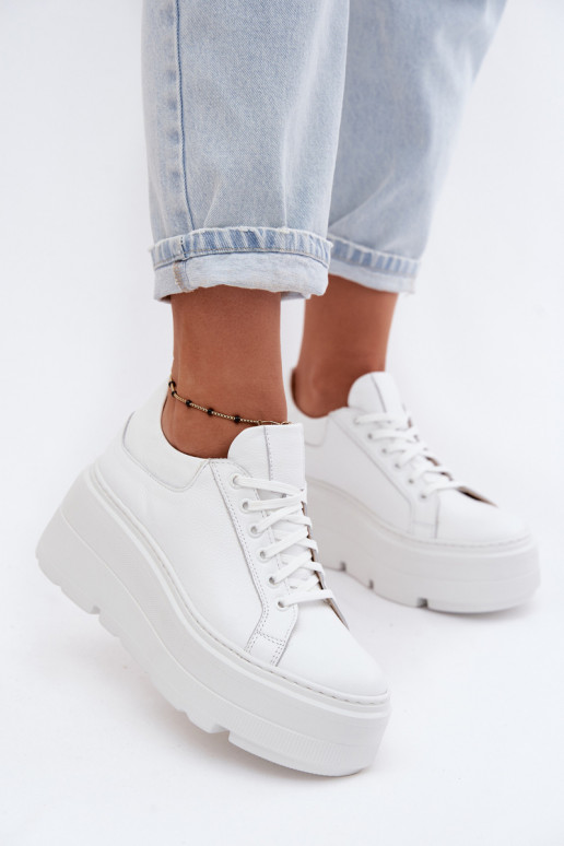 Haut Sneakers Stilvollllschuhe mit einer Plattform Zazoo N1000S3 Zueiße Farbe