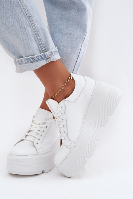 Haut Sneakers Stilvollllschuhe mit einer Plattform Zazoo N1000S3 Zueiße Farbe