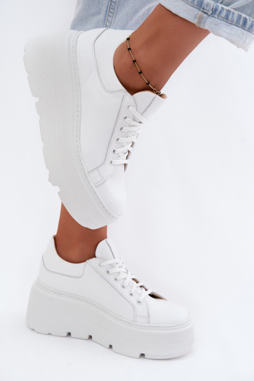 Haut Sneakers Stilvollllschuhe mit einer Plattform Zazoo N1000S3 Zueiße Farbe