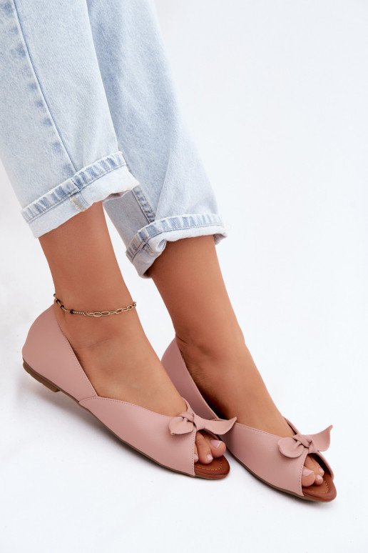 Ballerinas FemininOdkrytymi Palcami gleichschenklig Vinceza 22-17201 pinke Farbe