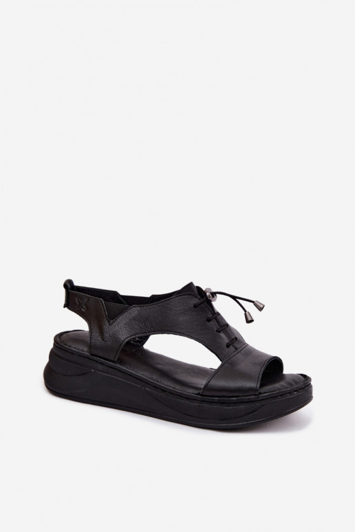 Damen-Platform-Sandalen in Schwarz Tai turiciejka I7646-01