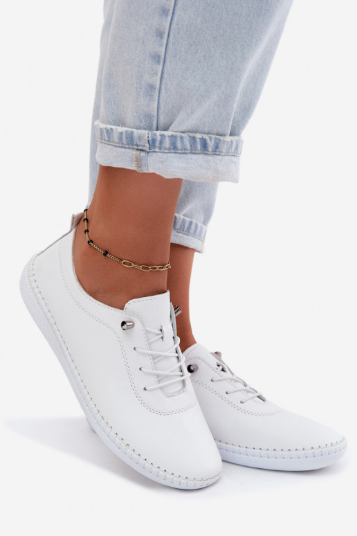 Damen Lederschuhe in weiß Artiker 58C3069