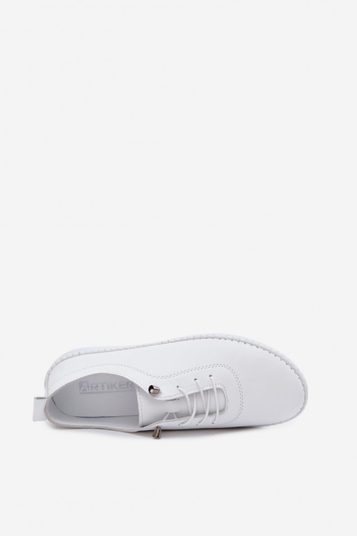 Damen Lederschuhe in weiß Artiker 58C3069