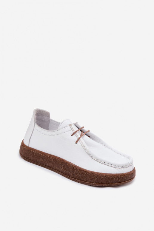 Weiße Damen Schuhe aus natürlichem Leder Artiker 58C2628