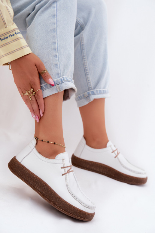 Weiße Damen Schuhe aus natürlichem Leder Artiker 58C2628