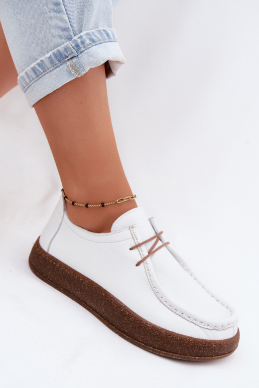 Weiße Damen Schuhe aus natürlichem Leder Artiker 58C2628