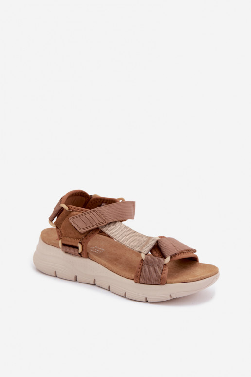 Braune Damen Sandalen im sportlichen Stil Artiker 58C1231