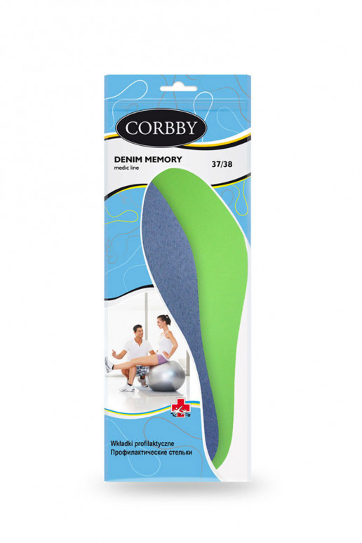 Corbby DENIM MEMORY Einlegesohlen z pamięcią kształtu stopy