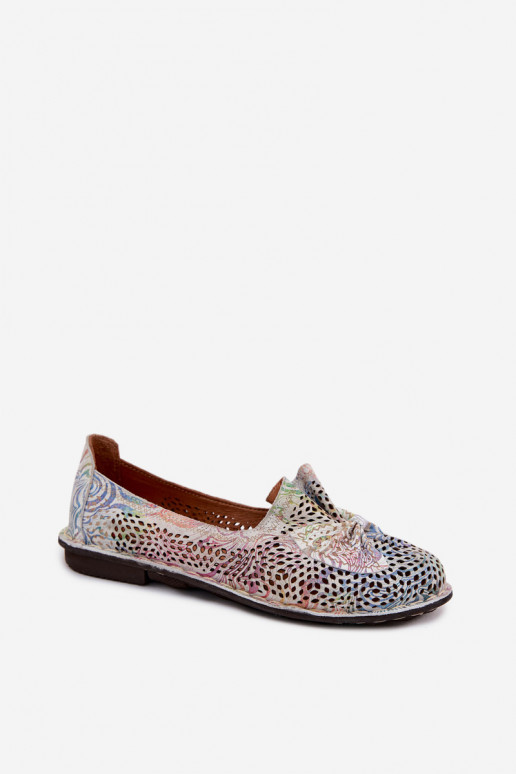 Haut mit durchbrochenen Elementen Schuhe Ballerinas mit Bändern Artiker 58C3481 Verschiedene Farben