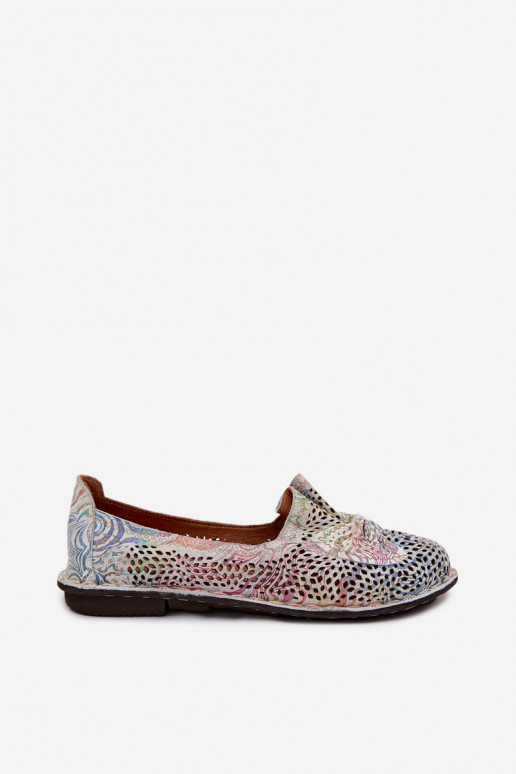 Haut mit durchbrochenen Elementen Schuhe Ballerinas mit Bändern Artiker 58C3481 Verschiedene Farben