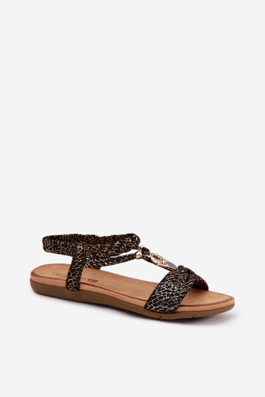 Flache Sandalen für Damen Artiker 58C0629 schZuarze Farbe
