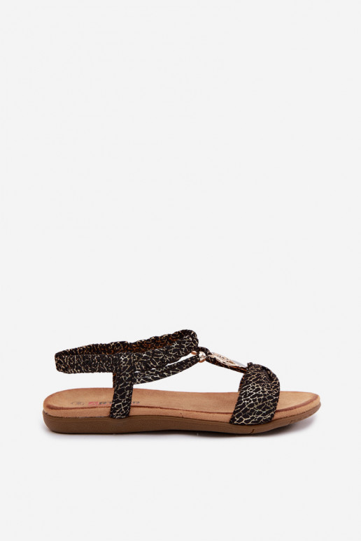 Flache Sandalen für Damen Artiker 58C0629 schZuarze Farbe