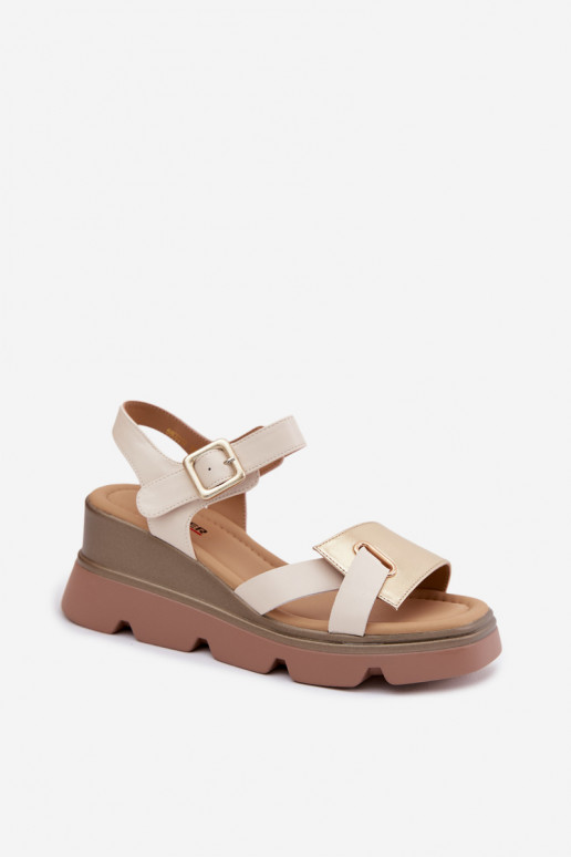 Plattformsandalen Artiker 58C0312 sand- und goldfarben
