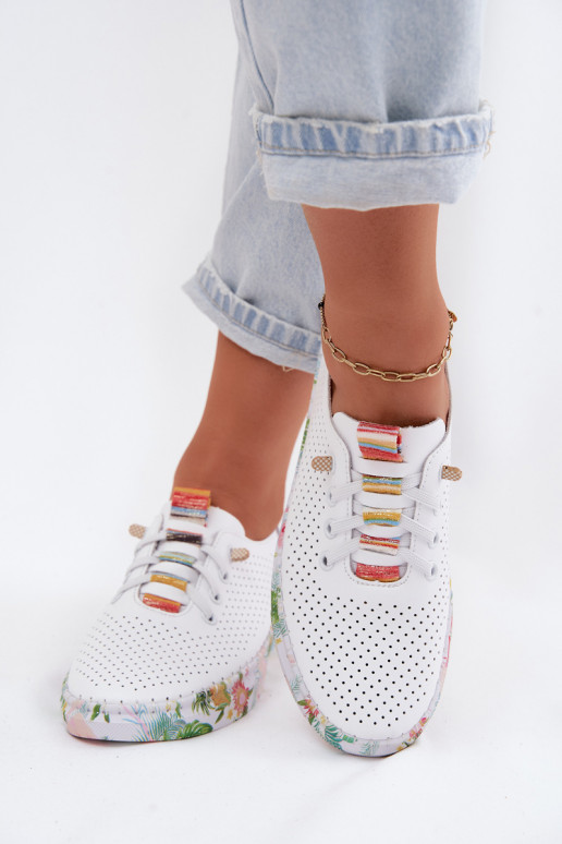 Haut Schuhe Feminin Ermöglicht Gemustertj Platformie Artiker 58C0597 Zueiße Farbe
