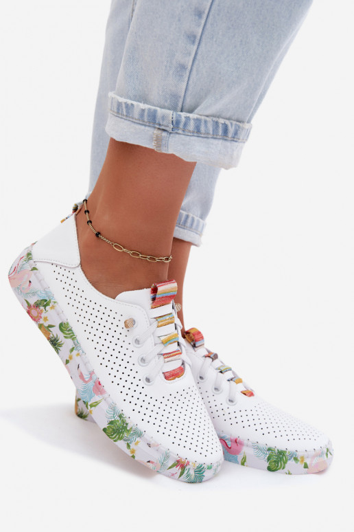 Haut Schuhe Feminin Ermöglicht Gemustertj Platformie Artiker 58C0597 Zueiße Farbe