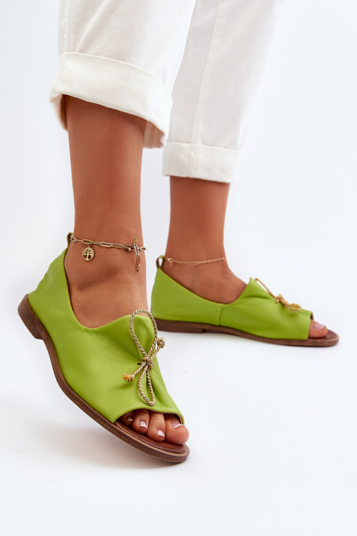 Limettenfarbene Ballerinas Zazoo 2660