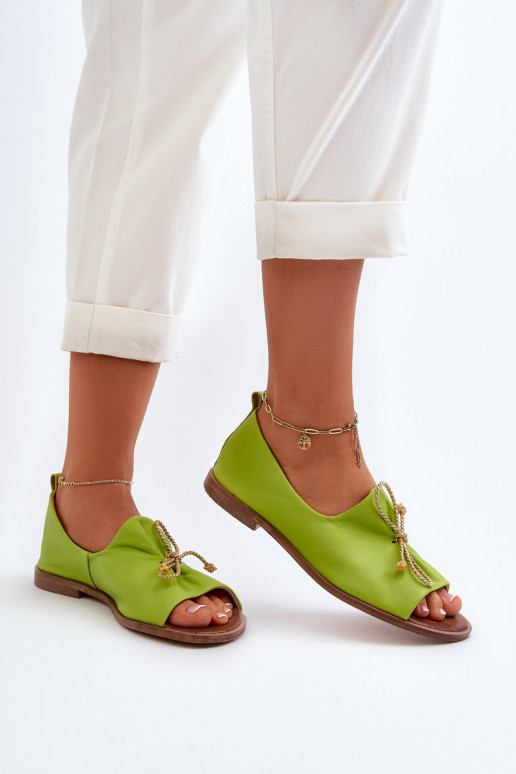 Limettenfarbene Ballerinas Zazoo 2660