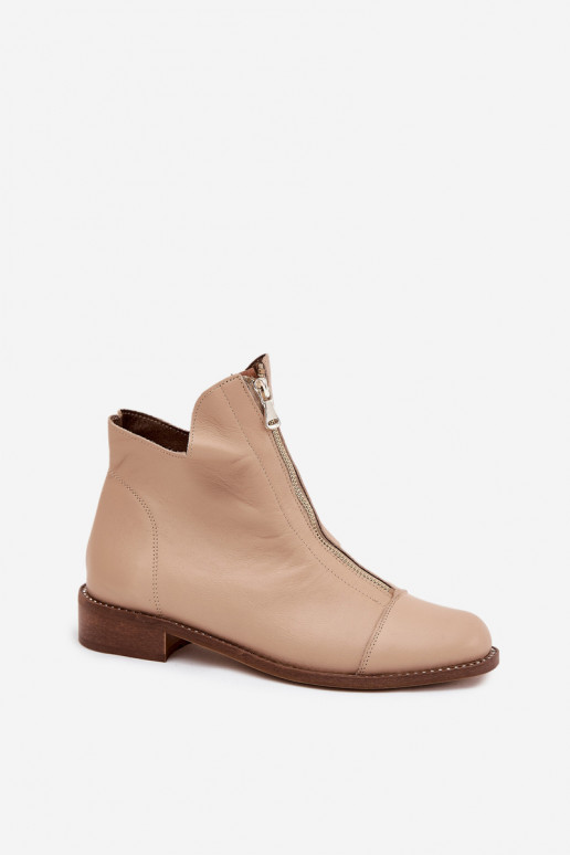 Haut Stiefel mit Reißverschlüssen Zazoo 2785/079 Beige