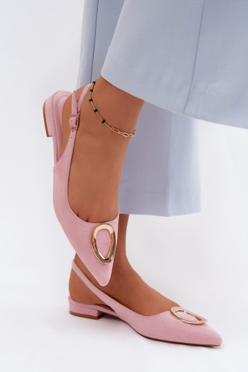 Damen Sandalen mit breitem Absatz und Ornamenten in rosa Farbe von Sparkle 2