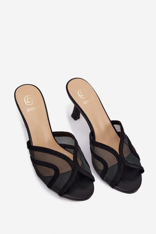 Starla schwarze Absatzslipper