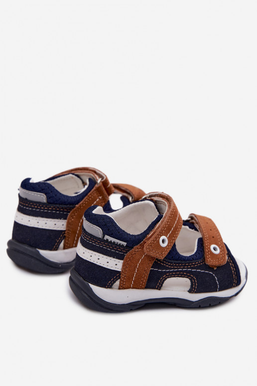 Bartek 84408-66 Wildledersandalen für Jungen in Blau-Braun