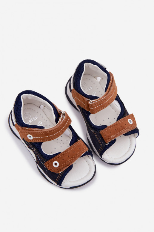 Bartek 84408-66 Wildledersandalen für Jungen in Blau-Braun