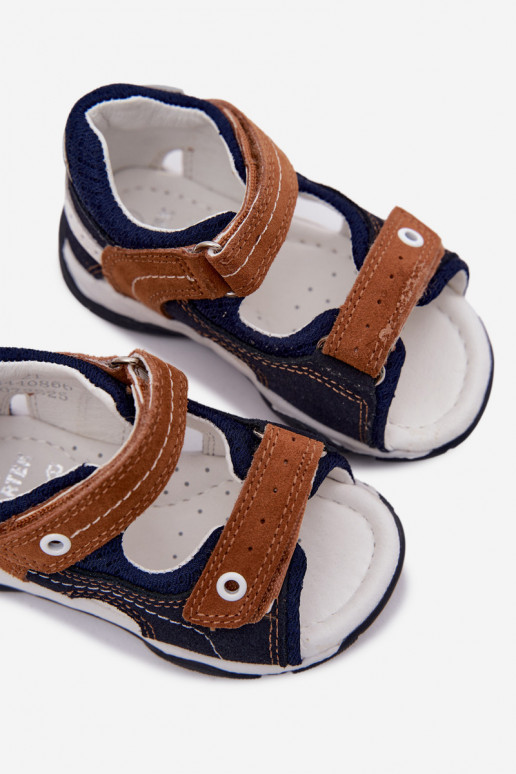 Bartek 84408-66 Wildledersandalen für Jungen in Blau-Braun
