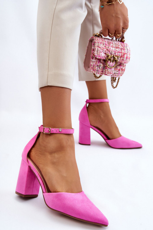 Rosa Wildleder-Pumps Lexie
