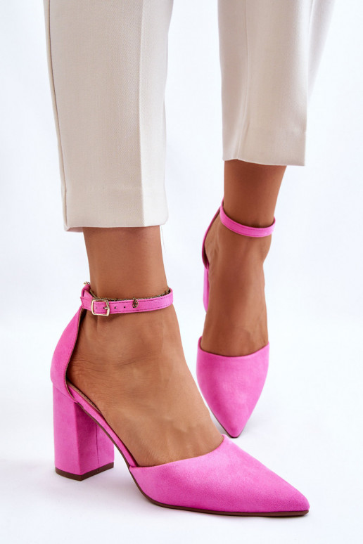 Rosa Wildleder-Pumps Lexie