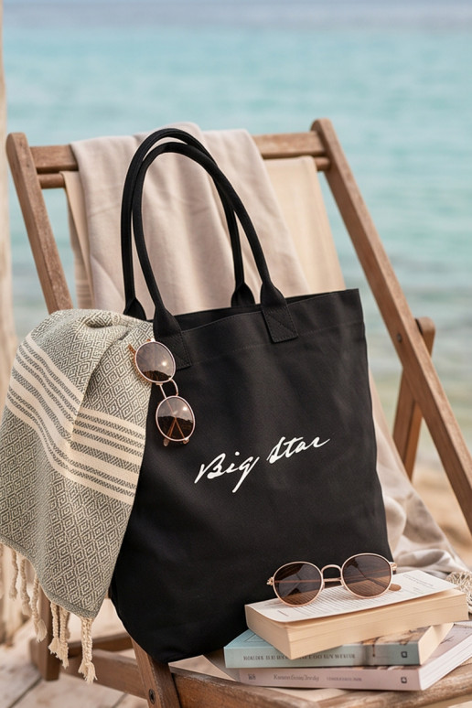 Stoffhandtasche/Shopping-Tasche Big Star RR574239 schwarz