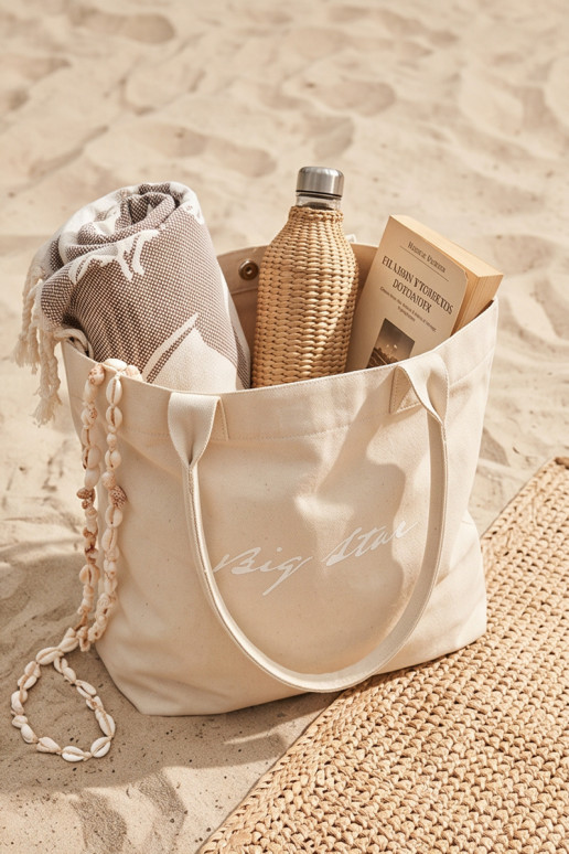 Stoffhandtasche/Shopping-Tasche Big Star RR574237 hellsandfarben