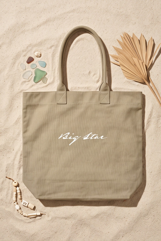 Stoffhandtasche/Shopping-Tasche Big Star RR574235 dunkel-sandfarben