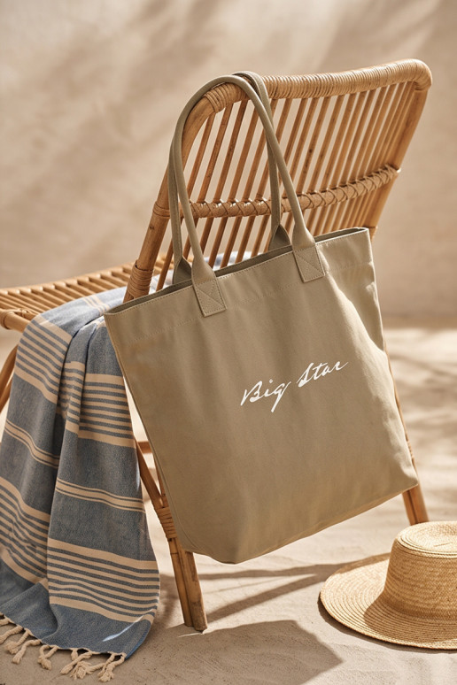 Stoffhandtasche/Shopping-Tasche Big Star RR574235 dunkel-sandfarben