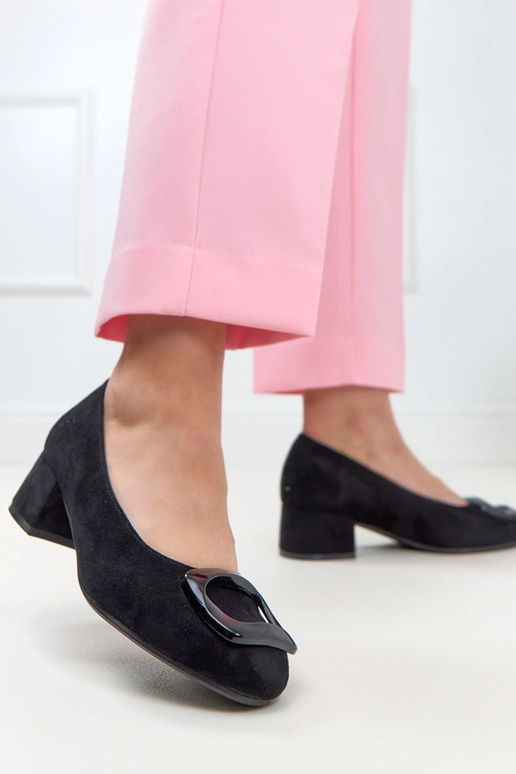 Schwarze Pumps mit Lederinnensohle Potocki