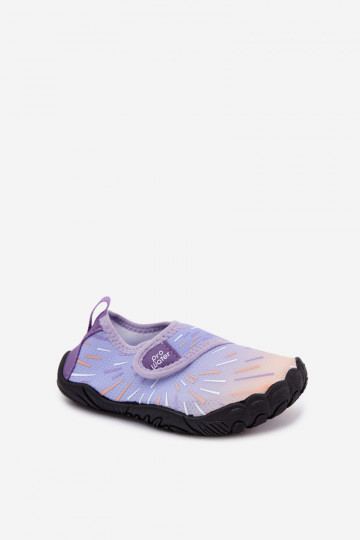 Lila Kinderschuhe mit klebenden Verschlüssen PROINATER PRO-26-48-103K