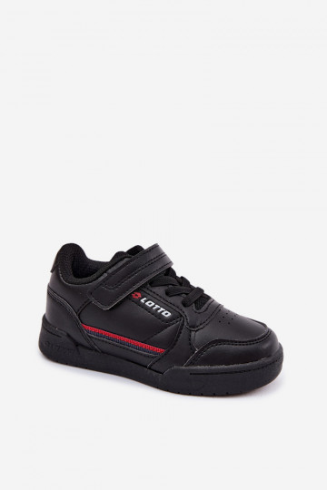 Schwarze Kindersneaker mit klebenden Verschlüssen LOTTO NANDU 2600310K