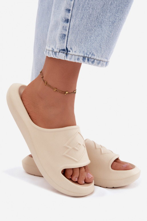 Damen leichte Slipper LOTTO SLAY 2400471U sandfarbe