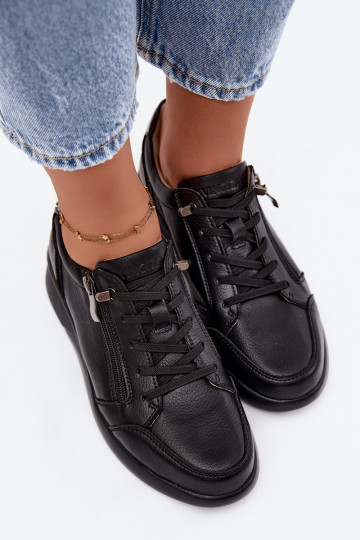Damen-Sneaker mit Plattform Vinceza 79644 schwarze Farbe
